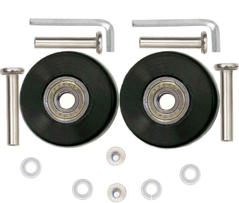 BFLAEPUN 1 Pair Luggage Wheels Replacement 50 * 18mm(1.968"*0.7") with 8mm(0.31") Bearings for Suitcase and Inline Outdoor Skate and Caster Board - Image 1